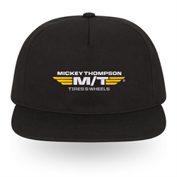 Image of Mickey Thompson Flat Bill Hat - Black